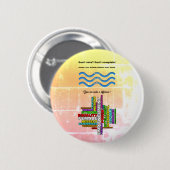 Combo Vote Blue Strong Women Word Cloud Ronde Button 5,7 Cm (Voorkant /achterkant)
