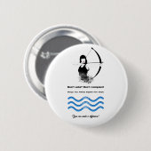 Combo Vrouw Archer en Stemblauw Ronde Button 5,7 Cm (Voorkant /achterkant)