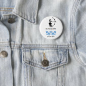 Combo Vrouw Archer en Stemblauw Ronde Button 5,7 Cm (In situ)