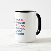 Combo Zwarte mok TRAVEL USA (Voorkant rechts)