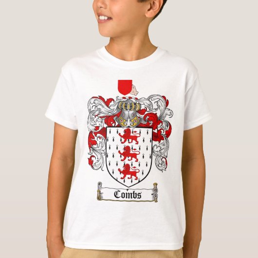 COMBS FAMILY CREST - COMBS COAT OF ARMS T-SHIRT (Voorkant)