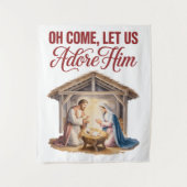 Come Adore Him Tapestry Wandkleed (Voorkant)