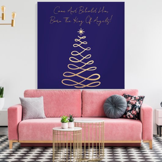 Come And Behold Him | Christmas Canvas Print (Insitu (Woonkamer))