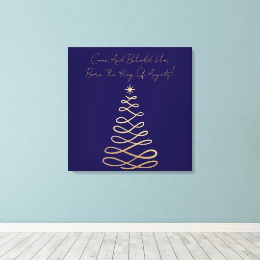 Come And Behold Him | Christmas Canvas Print (Insitu (Houten vloer))