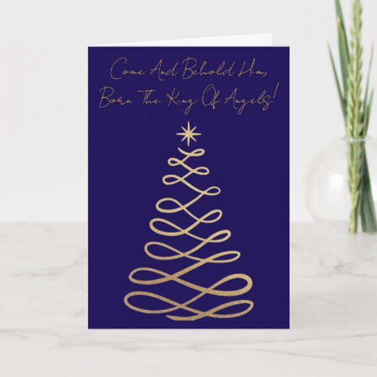 Come And Behold Him | Christmas Greeting Card Kaart (Voorkant)