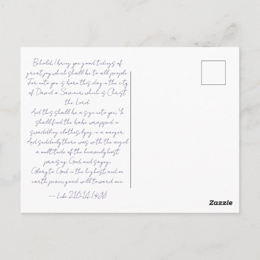 Come And Behold Him | Christmas Postcard Briefkaart (Achterkant)