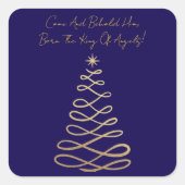 Come And Behold Him | Christmas Square Stickers (Voorkant)
