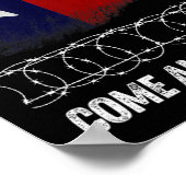 Come And Take It Rbed Wire Texas Flag Patriotic Us Poster (Hoek)