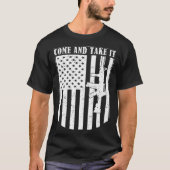 Come And Take it US Flag Distressed T-shirt (Voorkant)