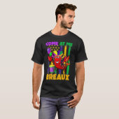 Come At Me Breaux Crawfish Funny Mardi Gras Beads T-shirt (Voorkant volledig)