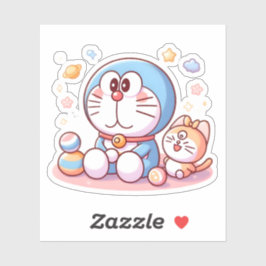 Come Come Cat And Doraemon Sticker