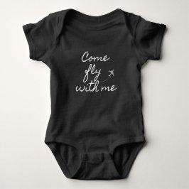 "Come Fly With Me" Baby Bodysuits One Piece Zwart