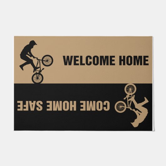Come Home Safe Welcome Home Biking Deurmat (Voorkant)