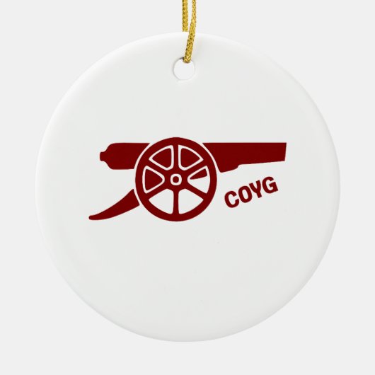 Come On You Gunners COYG Keramisch Ornament (Voorkant)