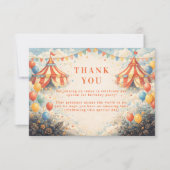 Come One Come All Circus Birthday Bedankkaart (Voorkant)