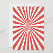 Come One Come All Circus Boy Birthday Invitation Kaart (Achterkant)