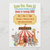 Come One, Come All, Greatest 1st Circus Birthday Kaart (Voorkant)