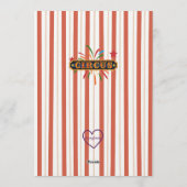 Come One, Come All, Greatest 1st Circus Birthday Kaart (Achterkant)