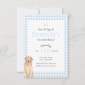 Come Sit Stay Birthday Invitation Kaart (Voorkant)