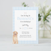 Come Sit Stay Birthday Invitation Kaart (Staand voorkant)