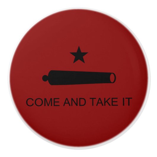 Come & Take It! Texas State battle Flag Keramische Knop (Voorkant)