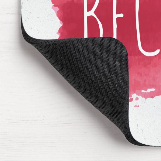 COME-tekst op rode verf Muismat (Hoek)