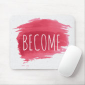 COME-tekst op rode verf Muismat (Met muis)