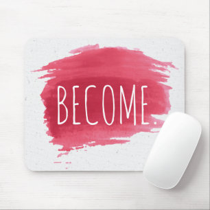 COME-tekst op rode verf Muismat