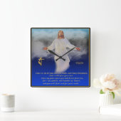 Come to me all ye who are weary square wall clock vierkante klok (Huis)