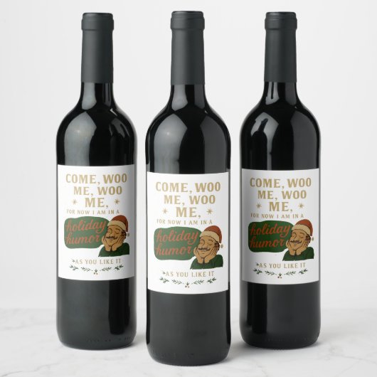Come, woo me wijn etiket (Flessen)