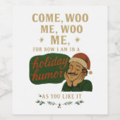 Come, woo me wijn etiket (Enkel label)