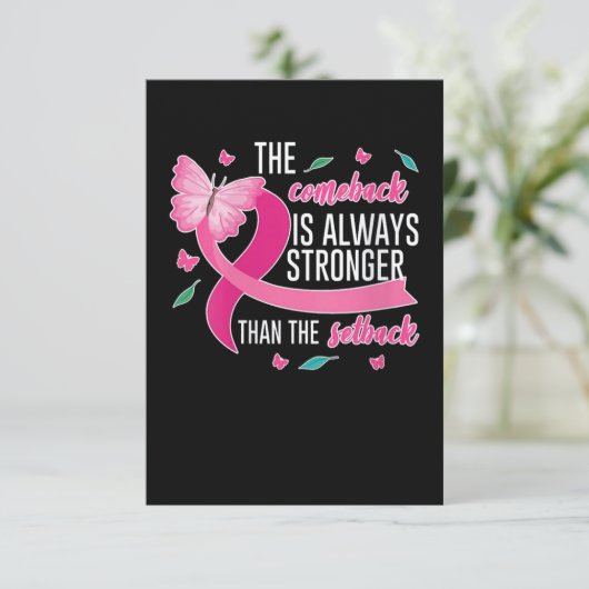 Comeback is altijd krachtiger borstkanker kaart (Staand voorkant)