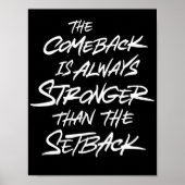 Comeback is altijd sterker dan de tegenslag poster (Voorkant)