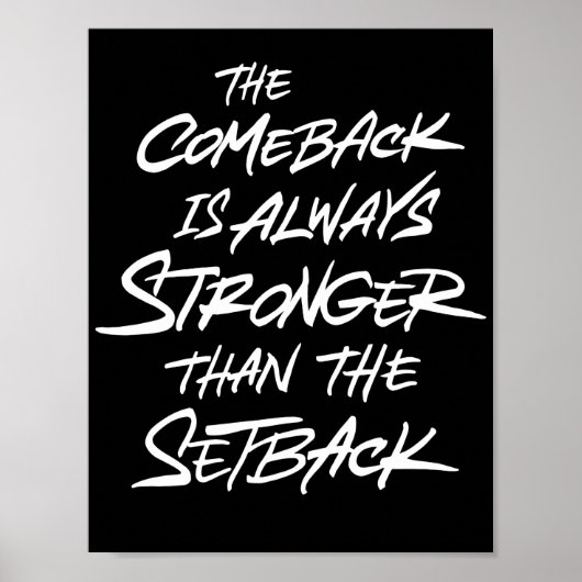Comeback is altijd sterker dan de tegenslag poster (Voorkant)