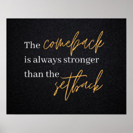 Comeback is sterker dan tegenslag poster