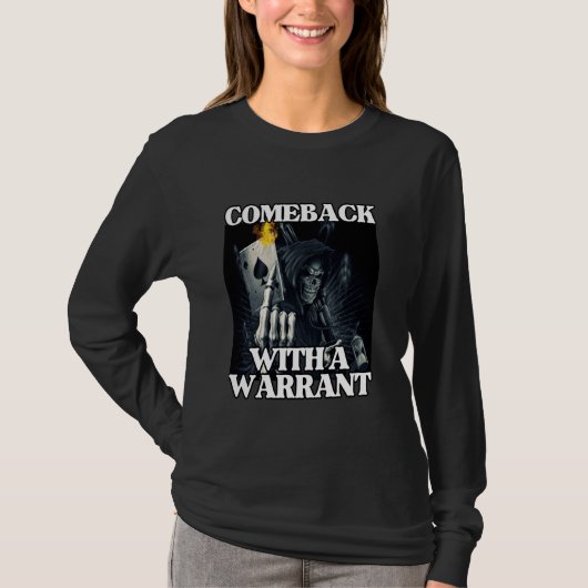 Comeback met een bevel grappige koele Edgy harde S T-shirt (Voorkant)