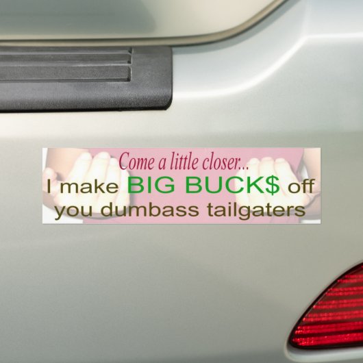 comecloser bumpersticker (Op auto)