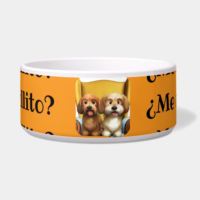 Comedero con personalidad “Amiguitas Peludas” Voerbakje (Voorkant)