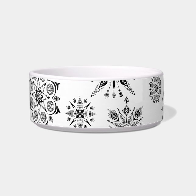 Comedero de cerámica para mascotas con mandalas voerbakje (Links)