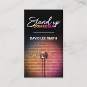 Comediaan opstaan visitekaartje (Voorkant)