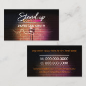 Comediaan opstaan visitekaartje (Voorkant / Achterkant)