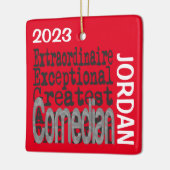 Comedian Extraordinaire CUSTOM Keramisch Ornament (Links)