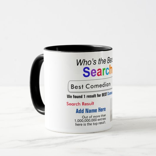 Comedian - Grappig Beste Custom Search Gift Mok (Voorkant links)