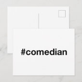 COMEDIAN Hashtag Briefkaart (Voorkant / Achterkant)