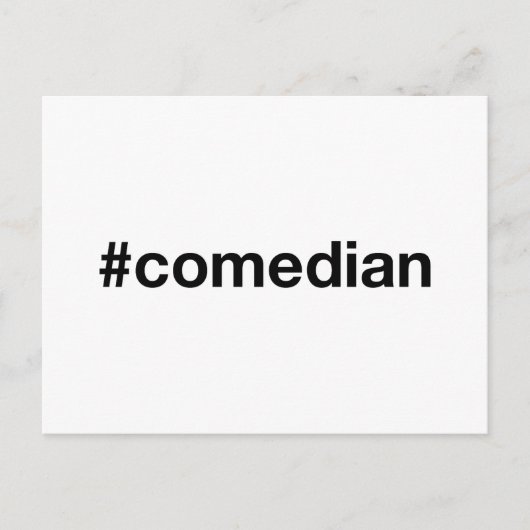 COMEDIAN Hashtag Briefkaart (Voorkant)