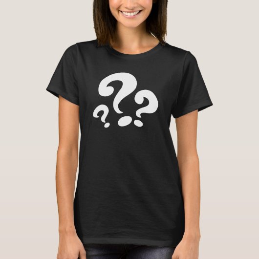 Comedian VRAAGTEKEN T-shirt (Voorkant)
