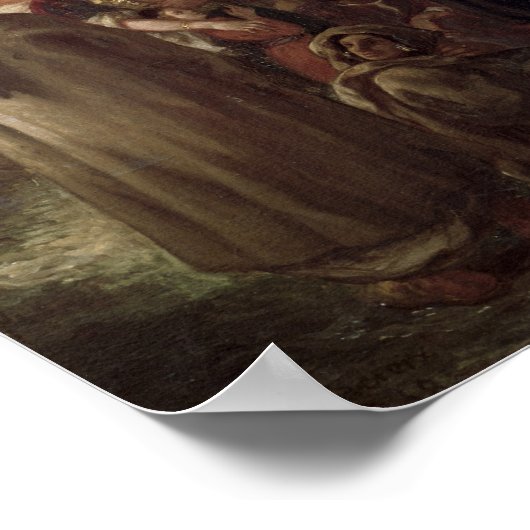 Comedianen of Arabische buffers, 1848 Poster (Hoek)