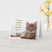 *COMEDIC CAT* VOOR MIJN *DAD* BIRTHDAY-KAART KAART (Gele Bloem)