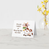 *COMEDIC KOE* ZEGT HAPPY *18DE VERJAARDAG* KAART (Gele Bloem)