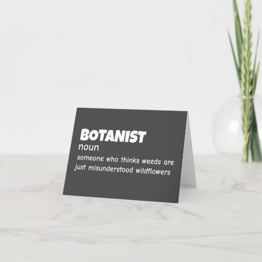Comedic Plant Researcher Definition Bedankkaart (Voorkant)